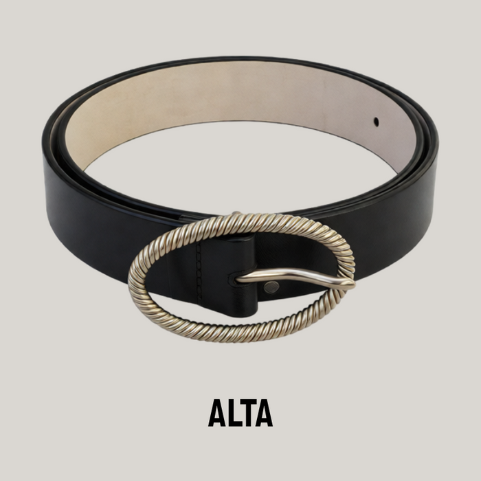 Twisted buckle belt 