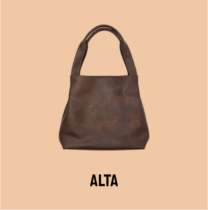 Faux leather tote bag