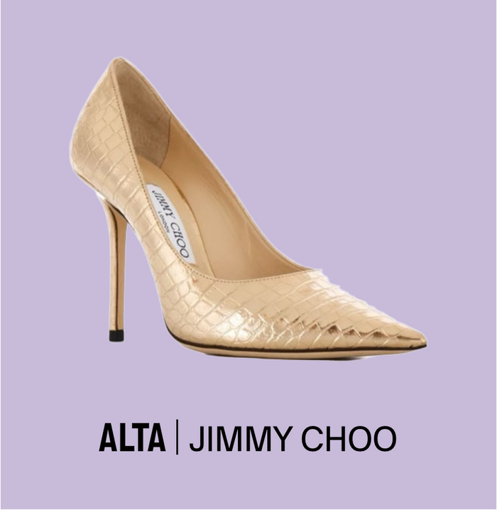 Love 100mm Crocodile-Effect Pumps