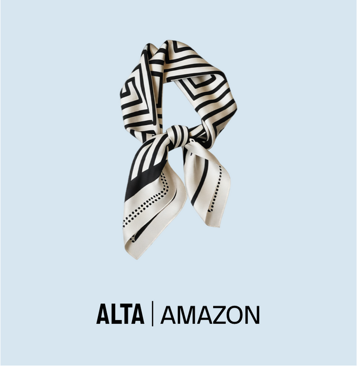 Black and White Geometric Scarf